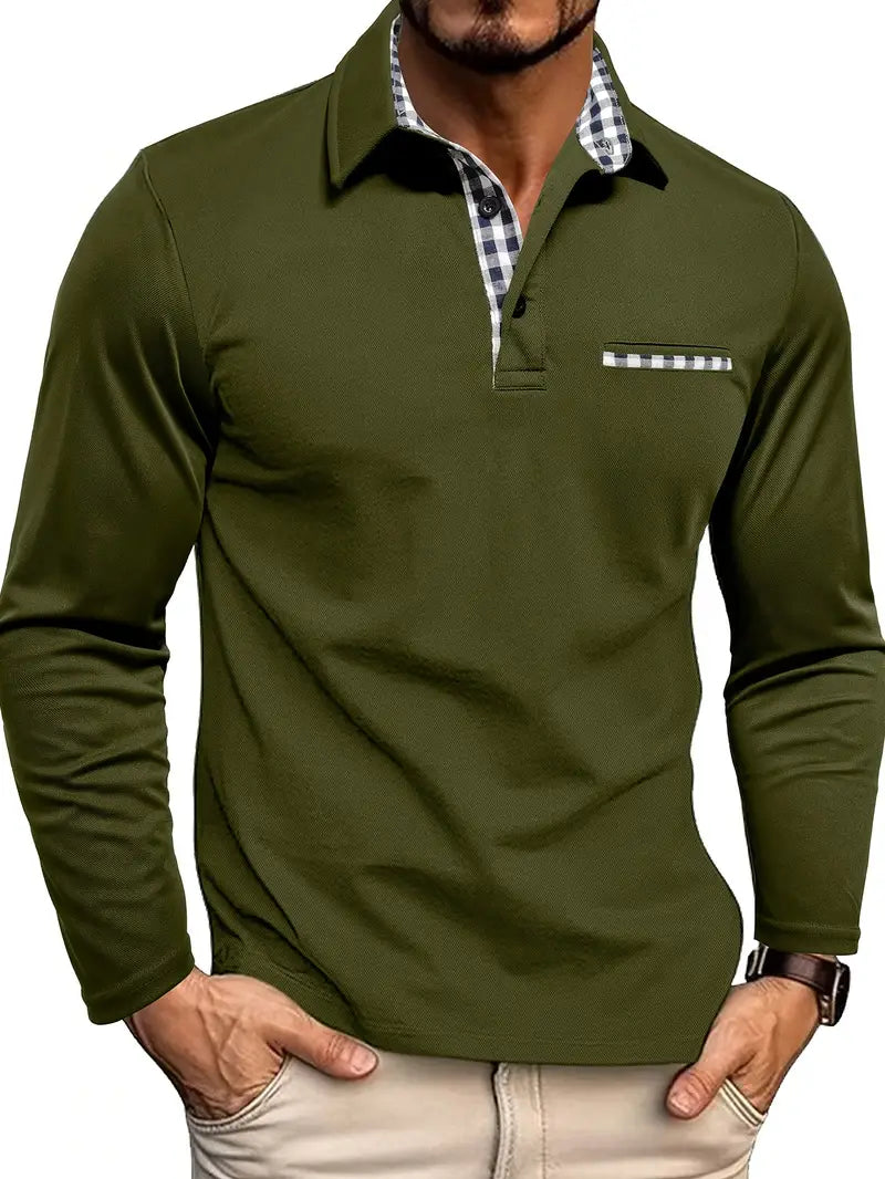 Wilfredo - Chemise Polo à Manches Longues pour Hommes pour l'Été