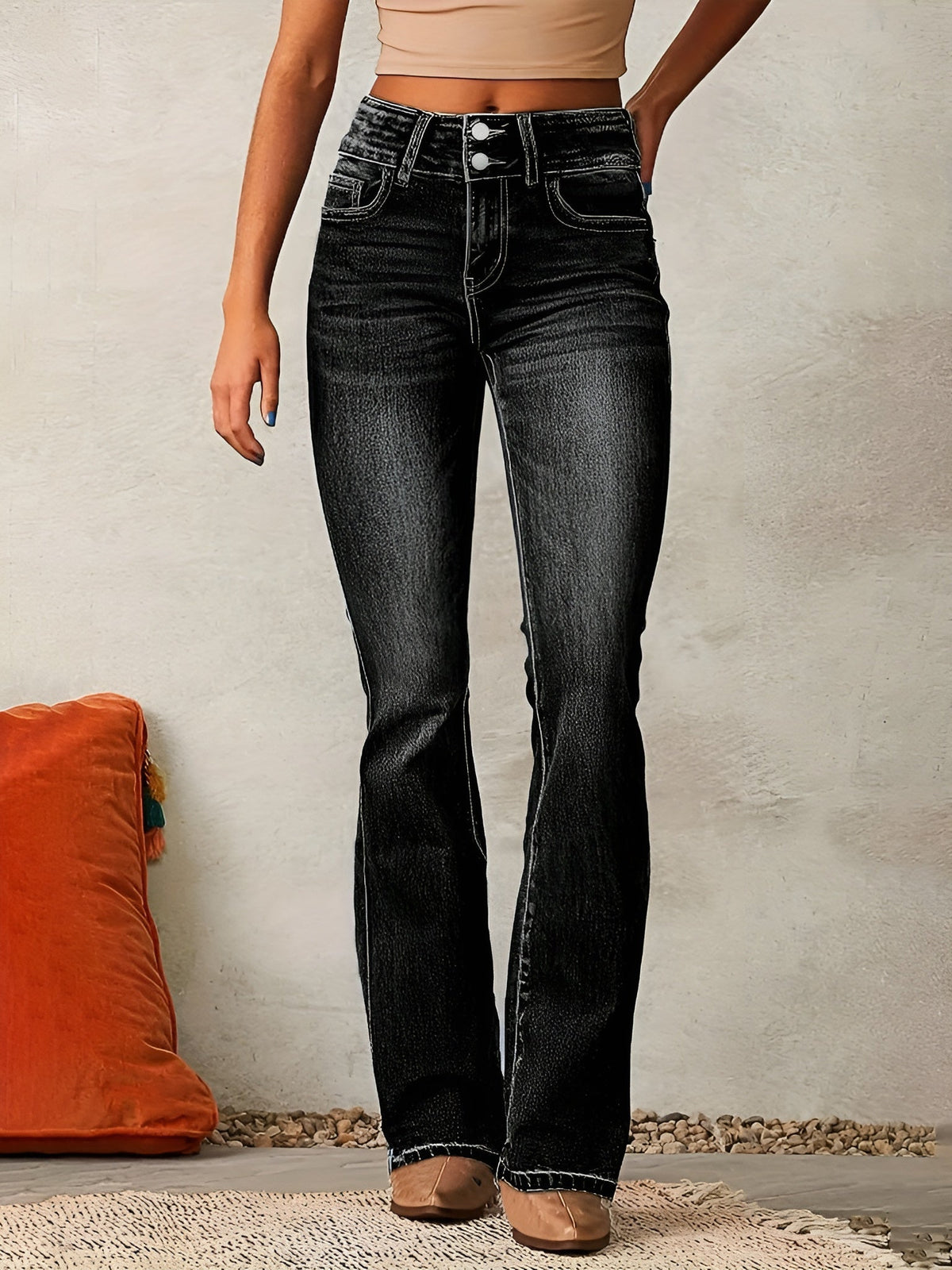 Neely - Jeans casual taille haute pour femmes