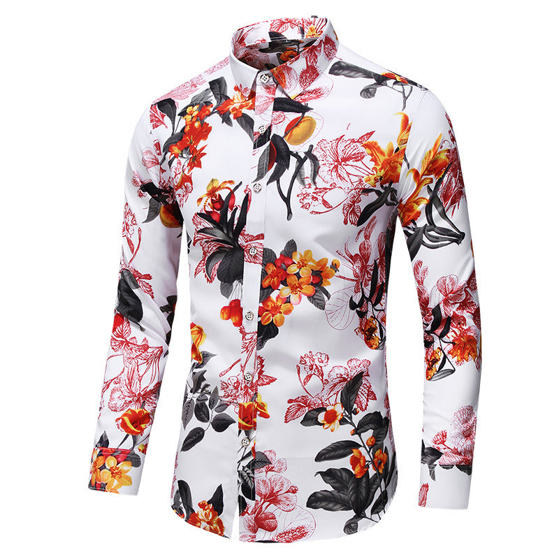 Dexter - Chemise imprimée à manches longues pour hommes et au style élégant