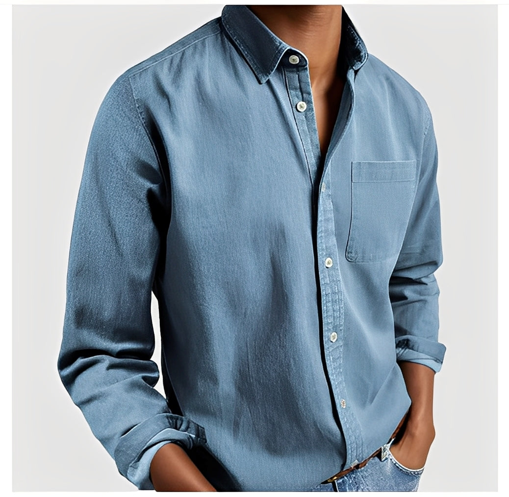 Kaspar - Chemise à manches longues décontractée pour homme