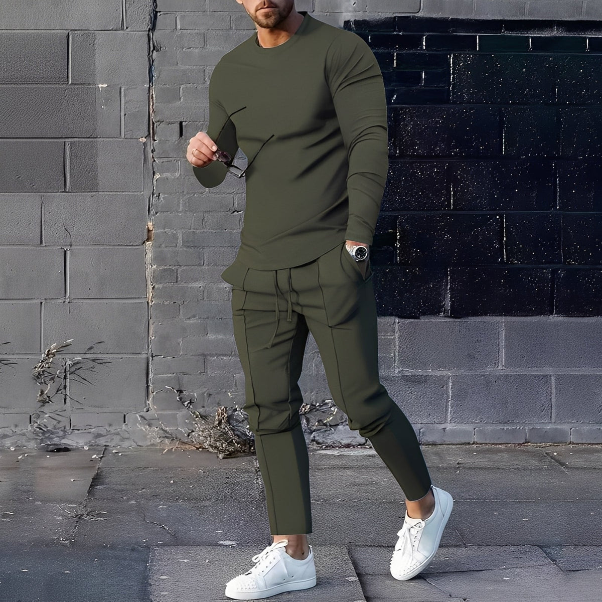 Adelard - Ensemble pour hommes composé d'un pull et d'un pantalon