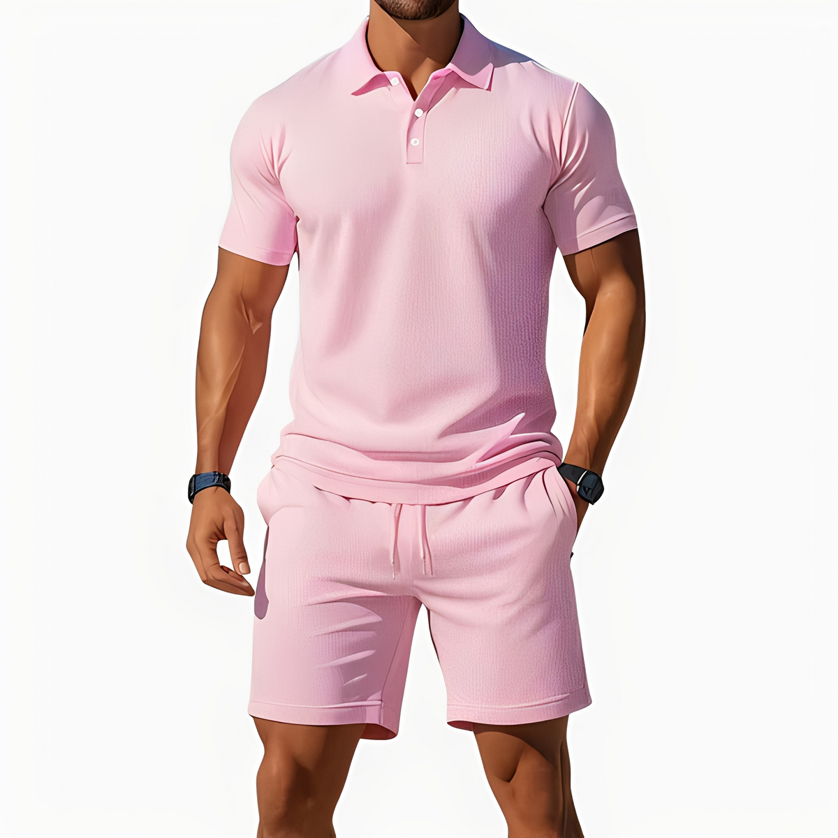Aldrin - Ensemble polo et short tendance pour homme
