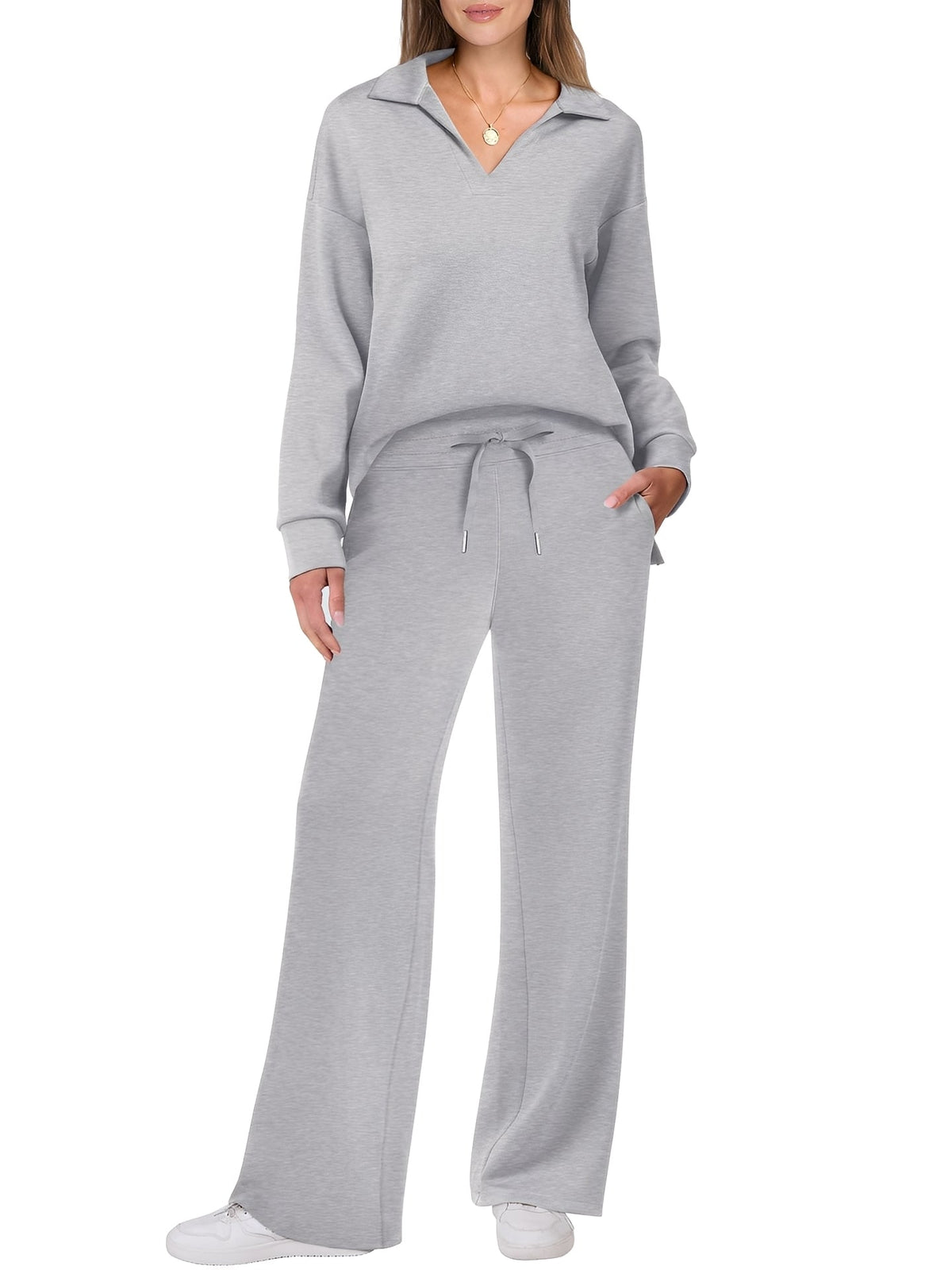 Justina - Ensemble décontracté en pull et pantalon pour dames