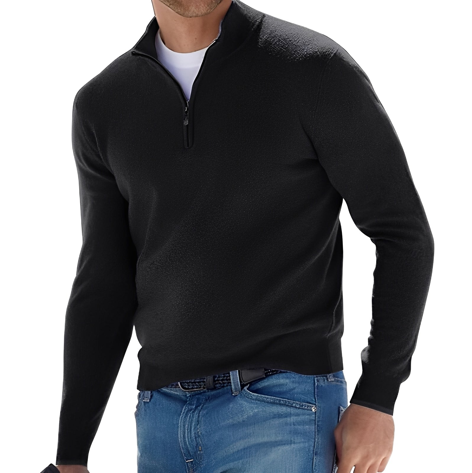 Nash - Pull décontracté avec fermeture éclair mi-longue