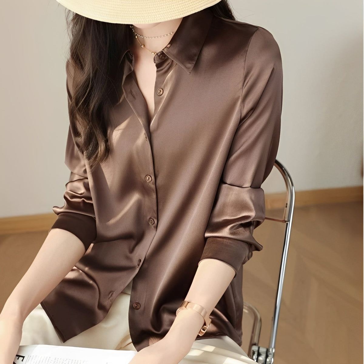 Annalise - Blouse chic pour femmes avec fermeture à boutons