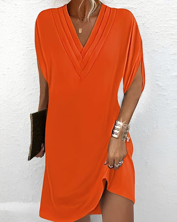 Amelia - Robe plissée avec manches ouvertes pour femmes