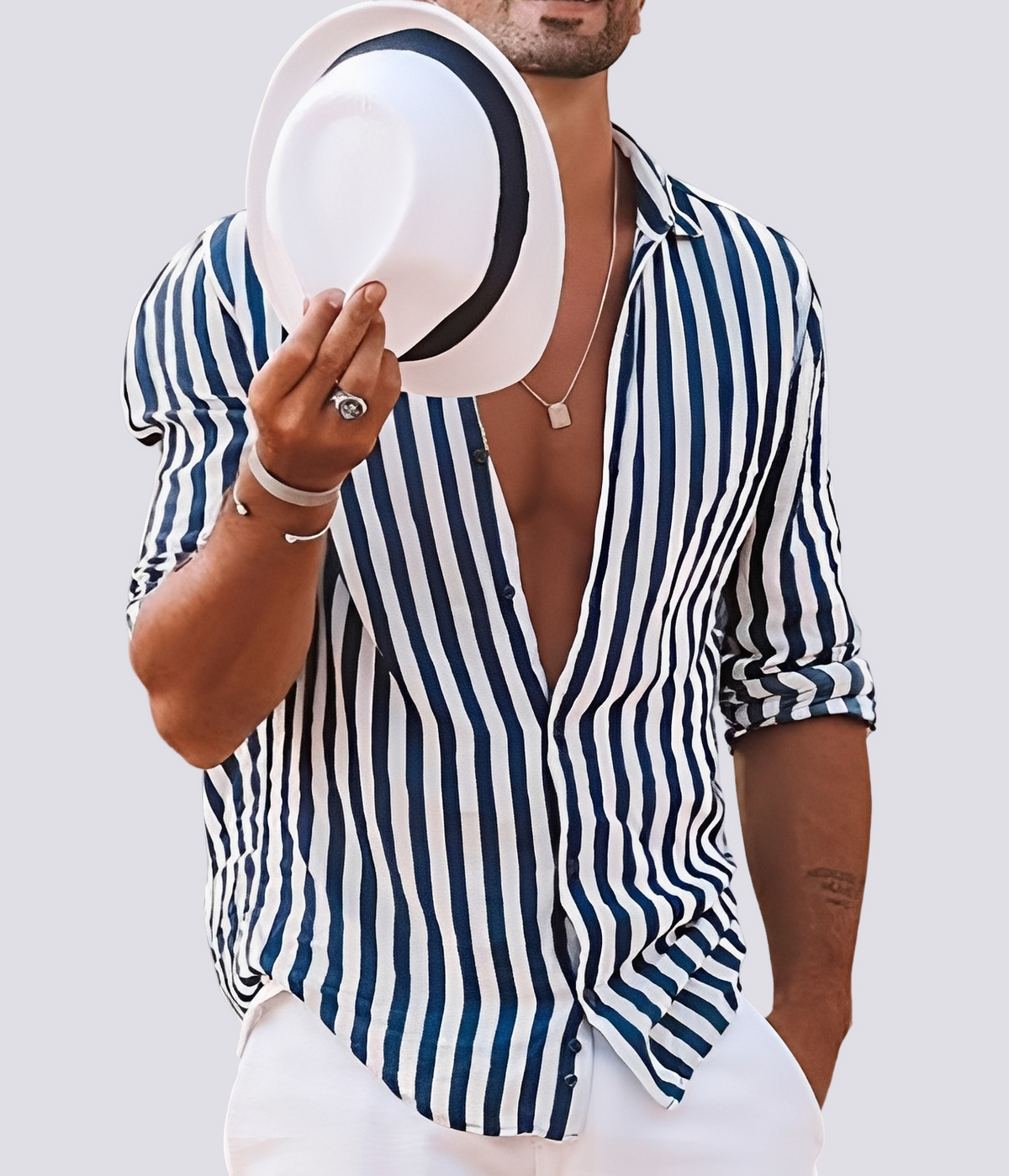 Herbert - Chemise à rayures décontractée pour hommes