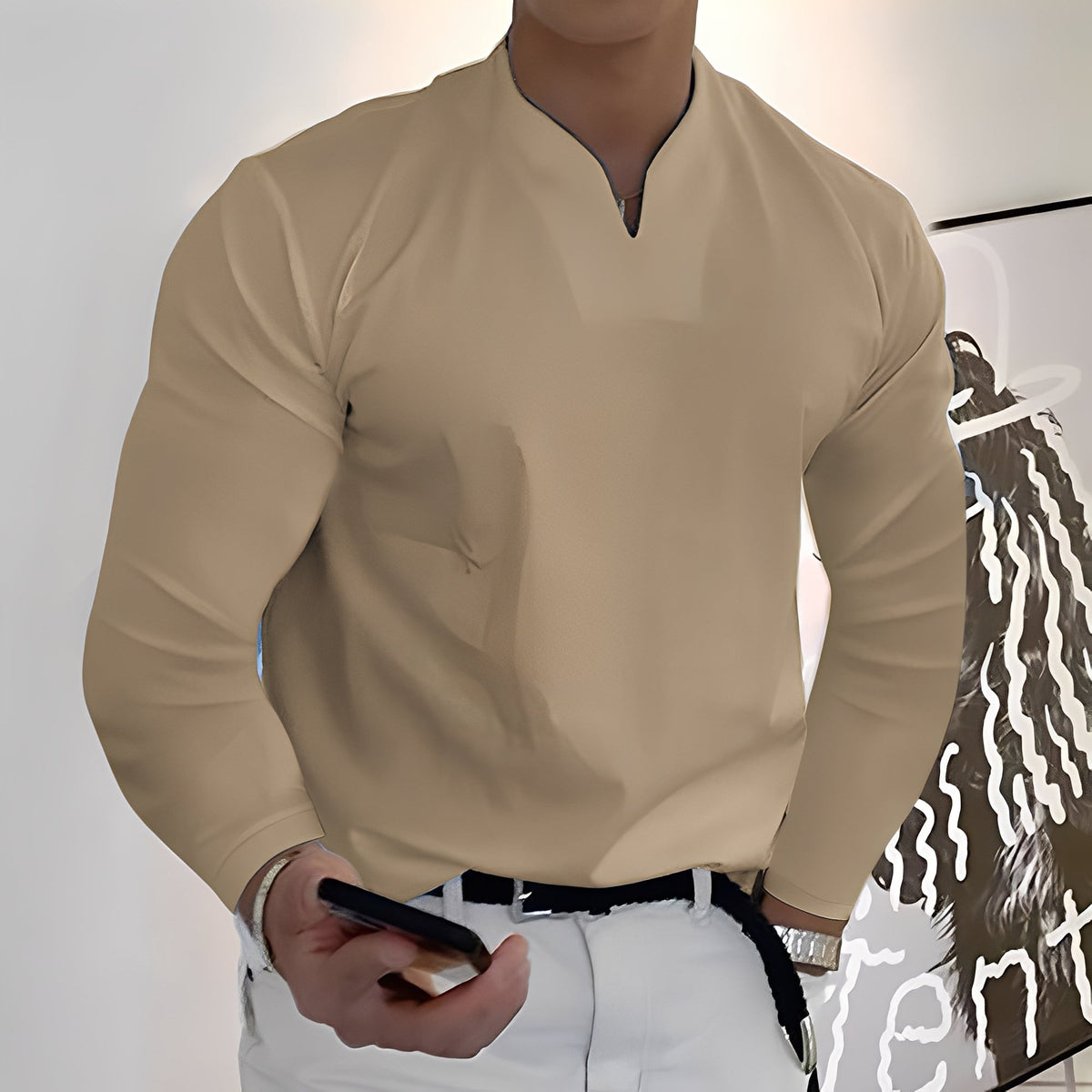 Corentin - Chemise pour homme manches longues et allure décontractée