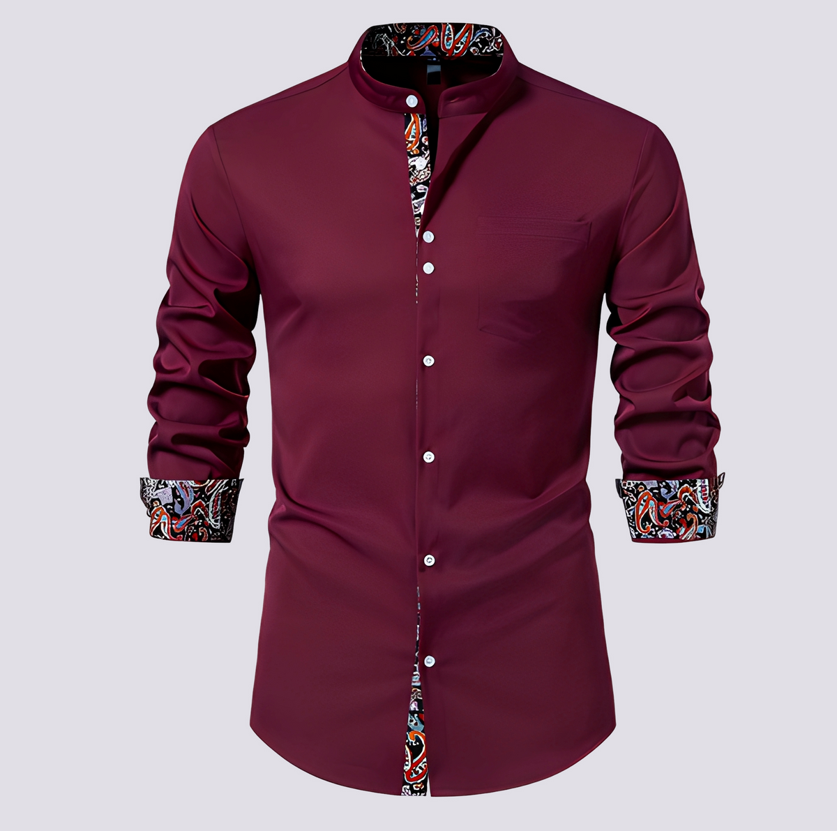 Xander - Chemise à manches longues chic et contemporaine pour hommes