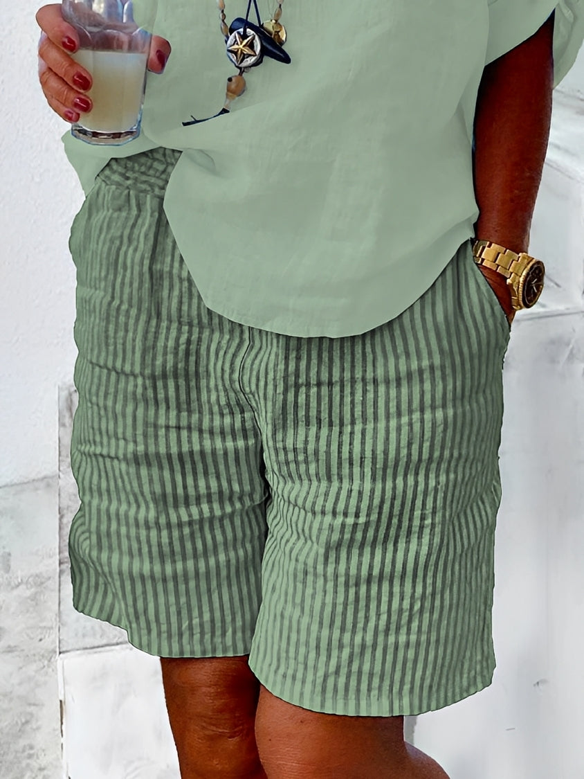 Kallie - Shorts à rayures chic pour femmes
