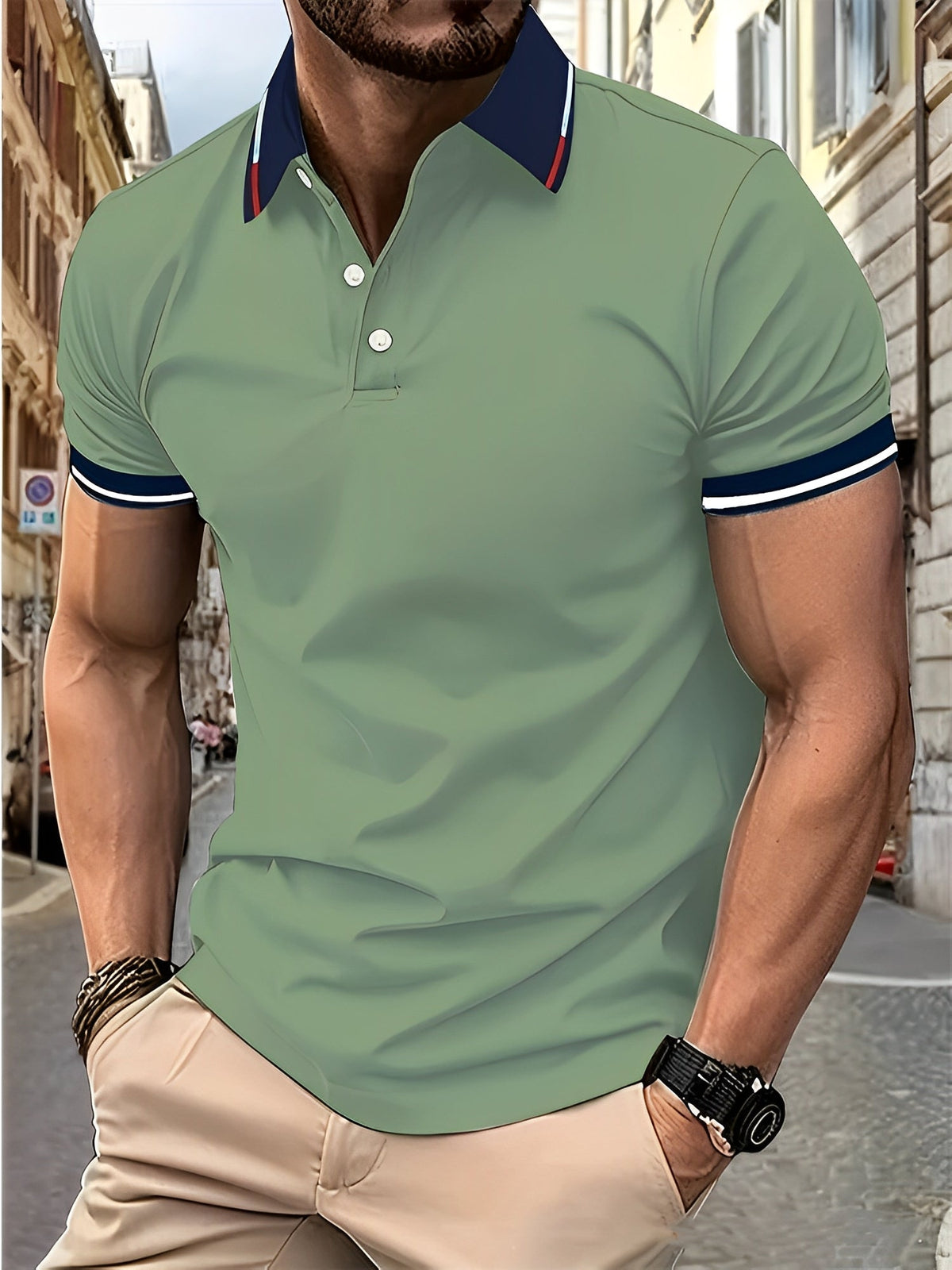 Matthew - Polo simple avec boutons pour hommes