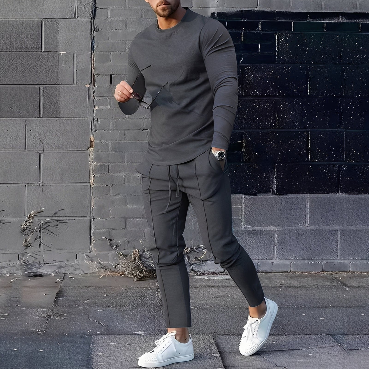 Adelard - Ensemble pour hommes composé d'un pull et d'un pantalon