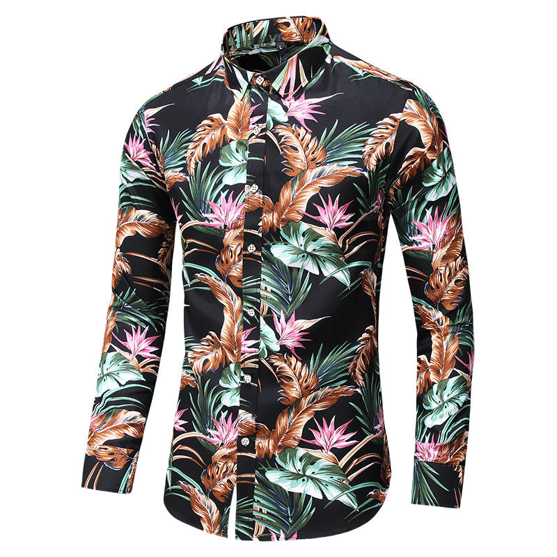 Dexter - Chemise imprimée à manches longues pour hommes et au style élégant