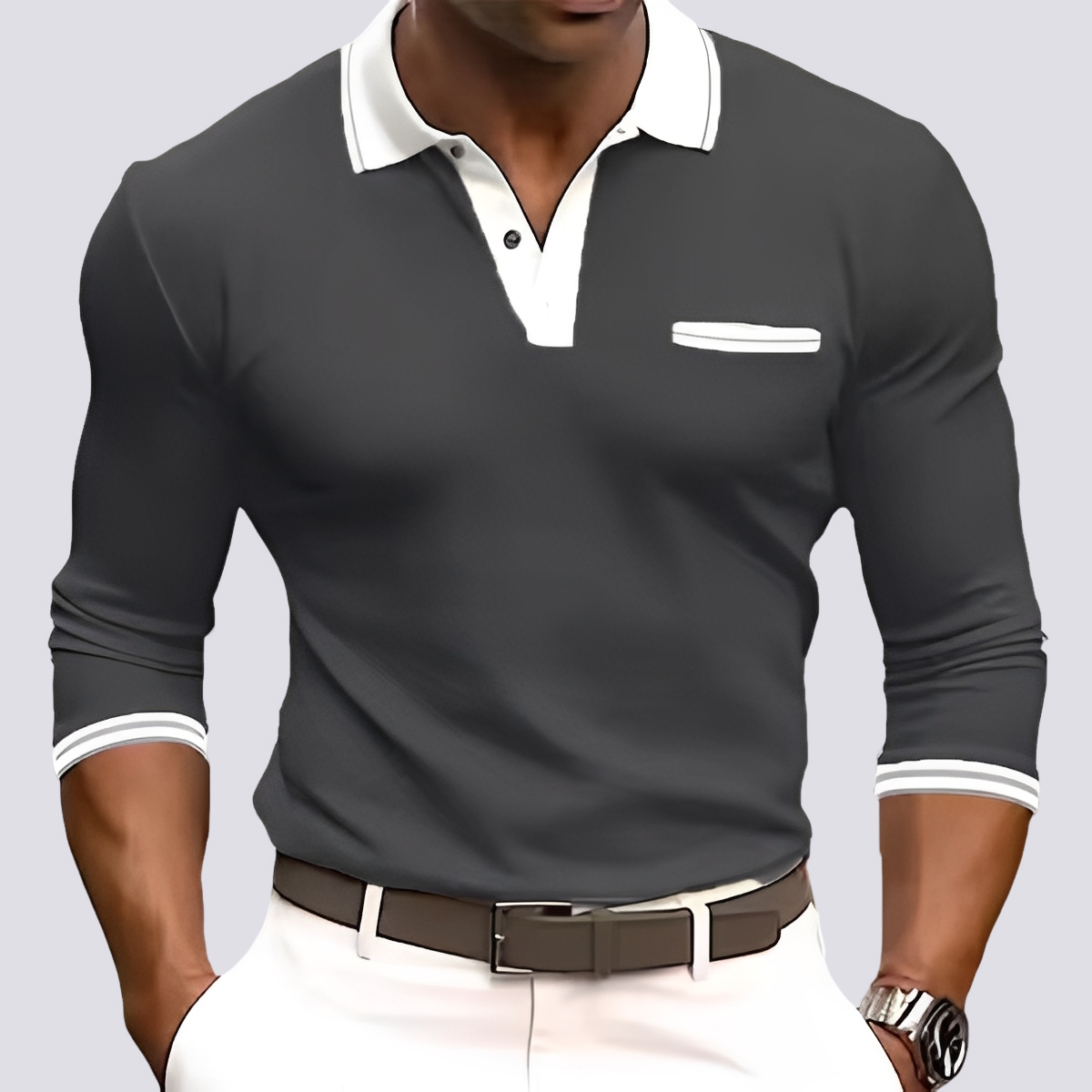 Hamish - Chemise à manches longues chic pour hommes