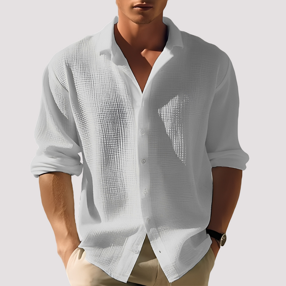 Ollie - Chemise agréable à boutons pour hommes