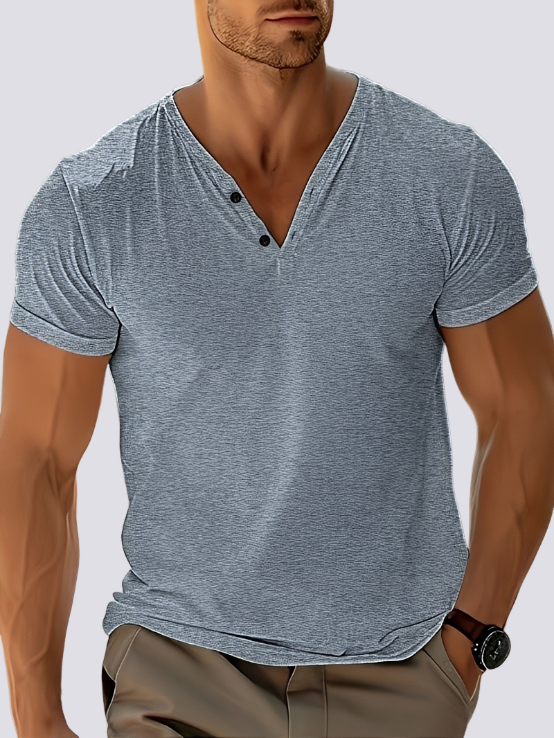 Oliver - Haut vintage à col en V pour hommes