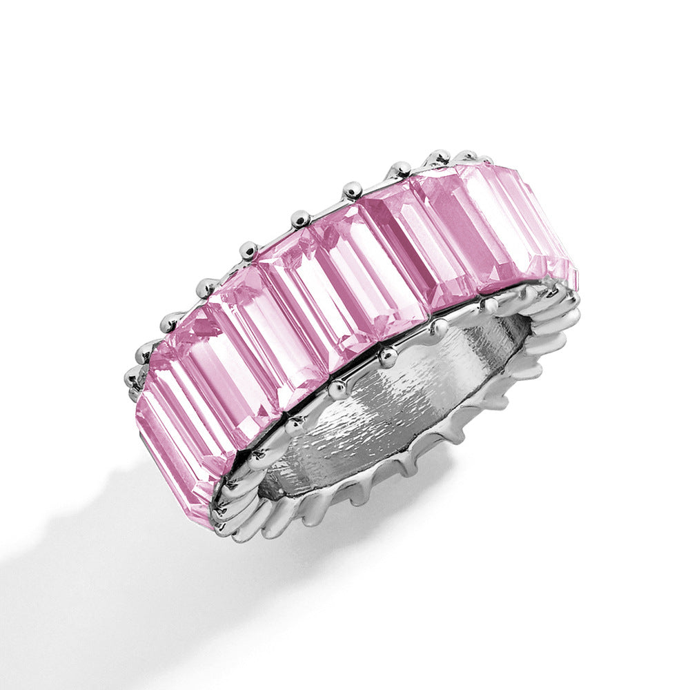 Naya – Bague géométrique moderne en alliage coloré