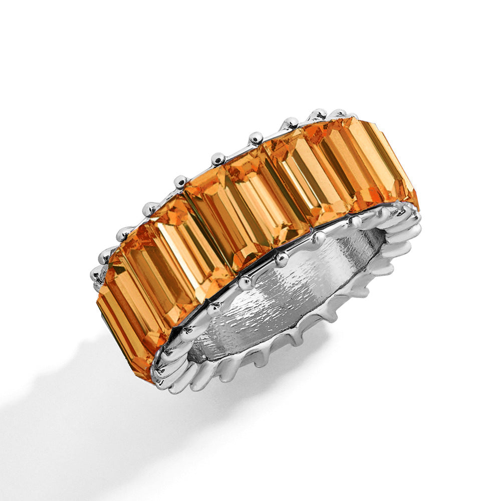 Naya – Bague géométrique moderne en alliage coloré