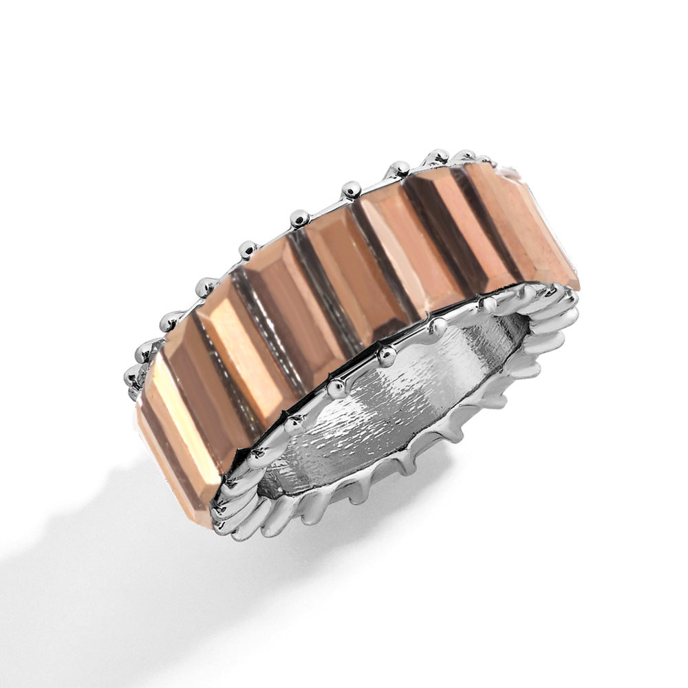 Naya – Bague géométrique moderne en alliage coloré
