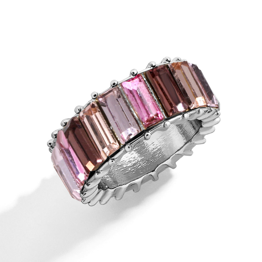 Naya – Bague géométrique moderne en alliage coloré