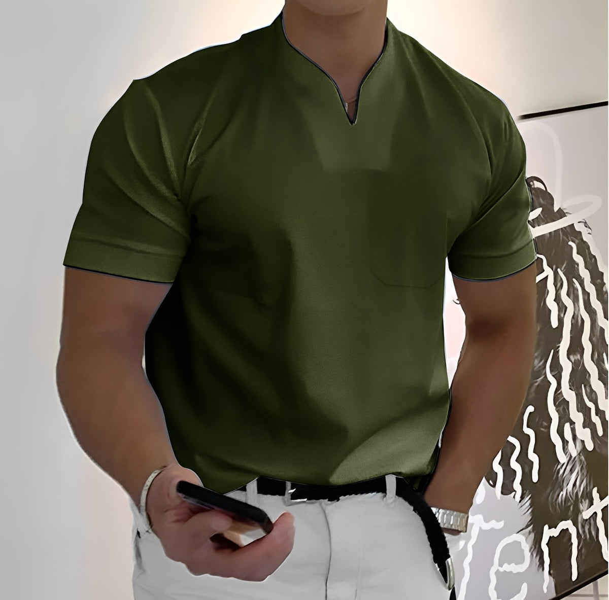 Joel - Chemise décontractée avec élastique pour hommes