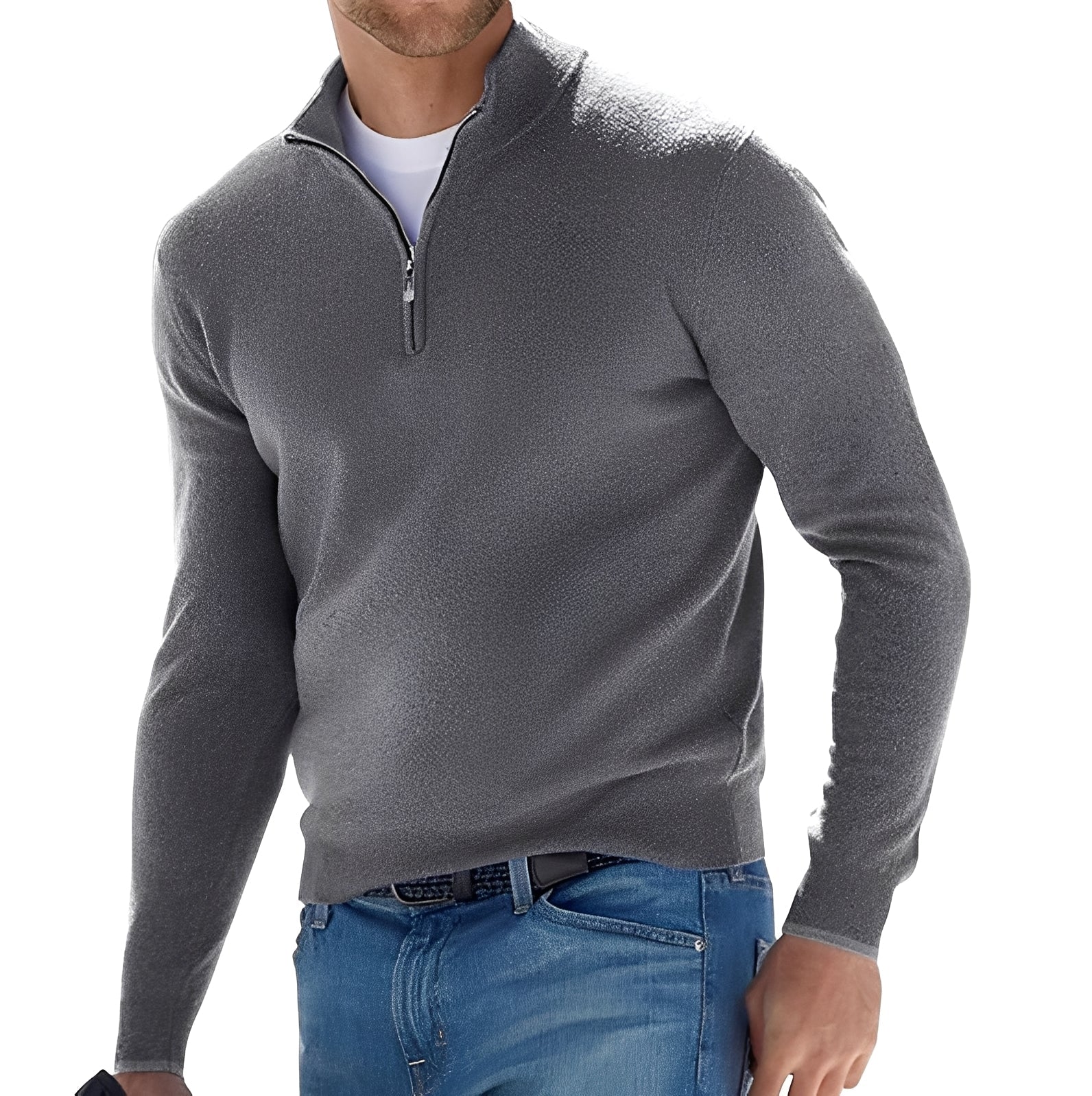 Nash - Pull décontracté avec fermeture éclair mi-longue