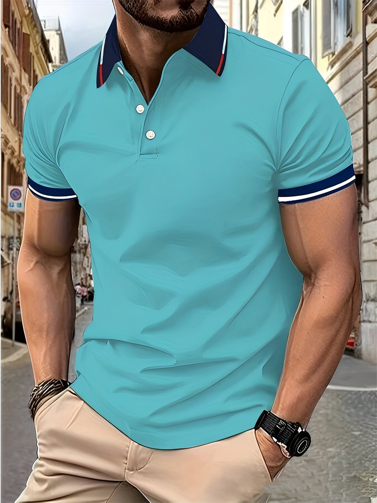 Matthew - Polo simple avec boutons pour hommes