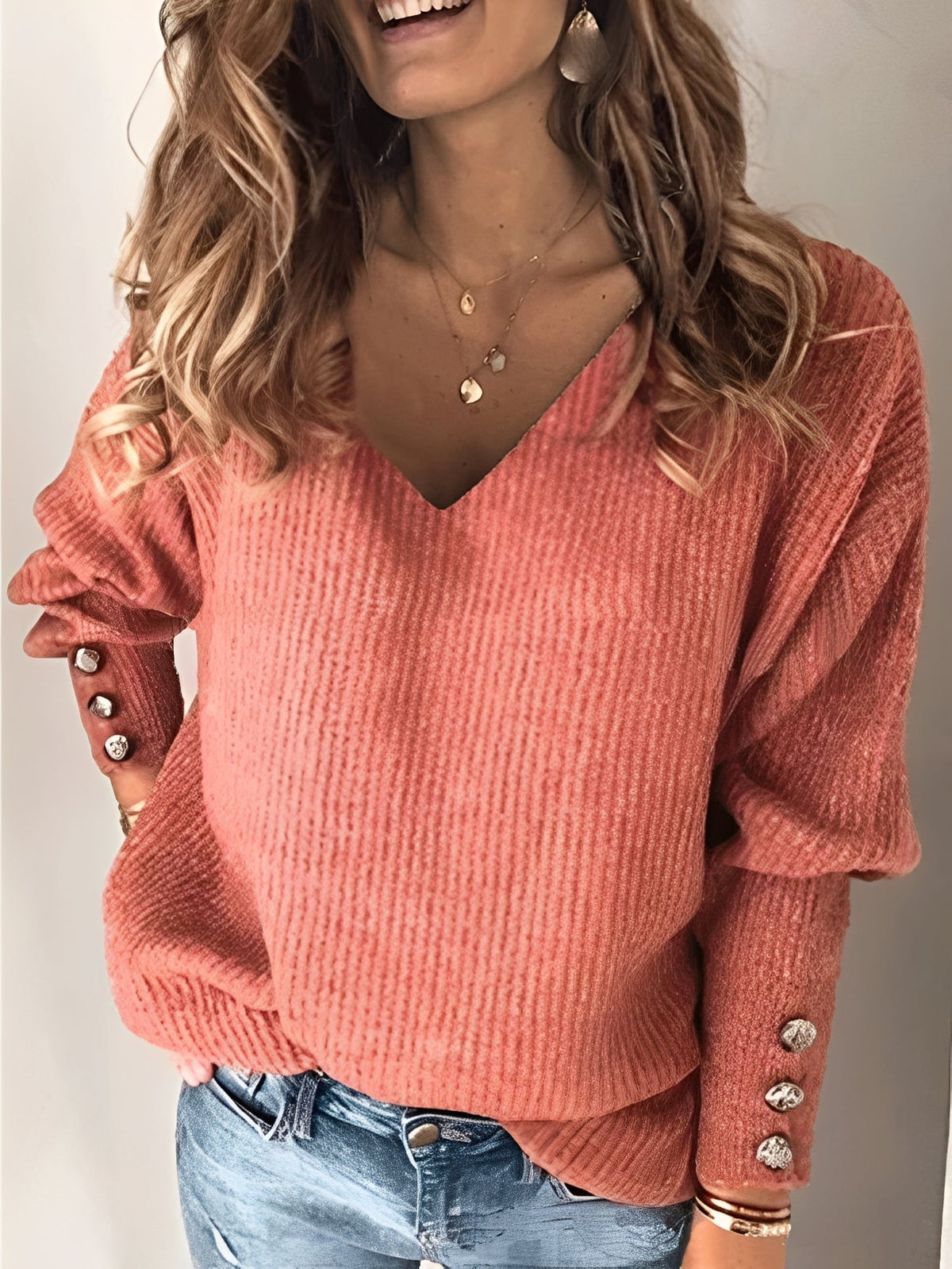 Adaline - Pull en tricot à manches longues pour femmes