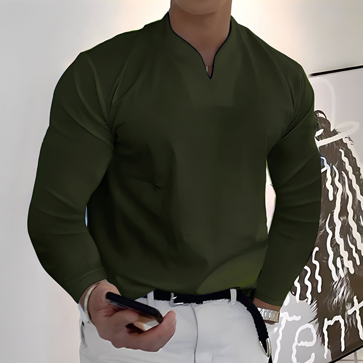 Corentin - Chemise pour homme manches longues et allure décontractée