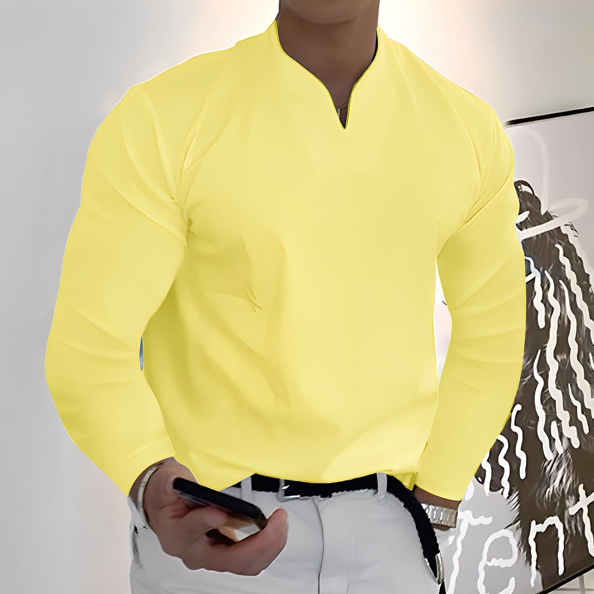 Corentin - Chemise pour homme manches longues et allure décontractée