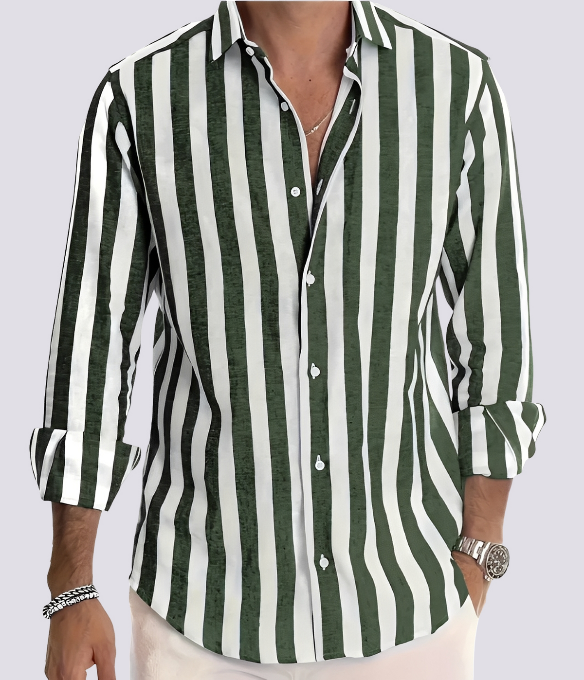 Herbert - Chemise à rayures décontractée pour hommes