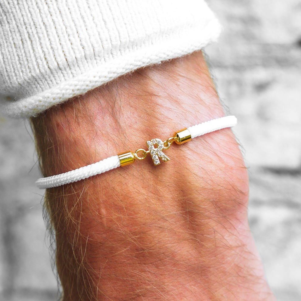 Calla – Bracelet ajustable avec initiale gravée