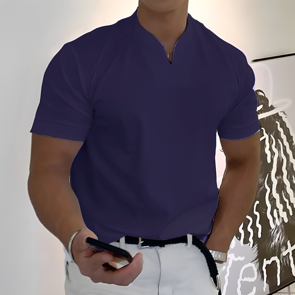 Joel - Chemise décontractée avec élastique pour hommes