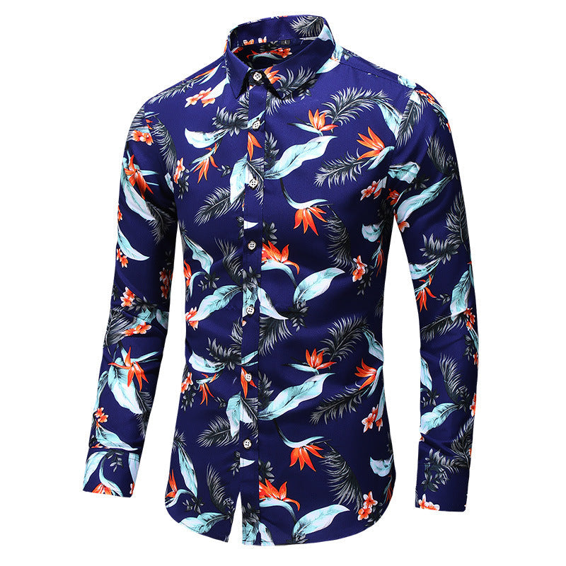 Dexter - Chemise imprimée à manches longues pour hommes et au style élégant