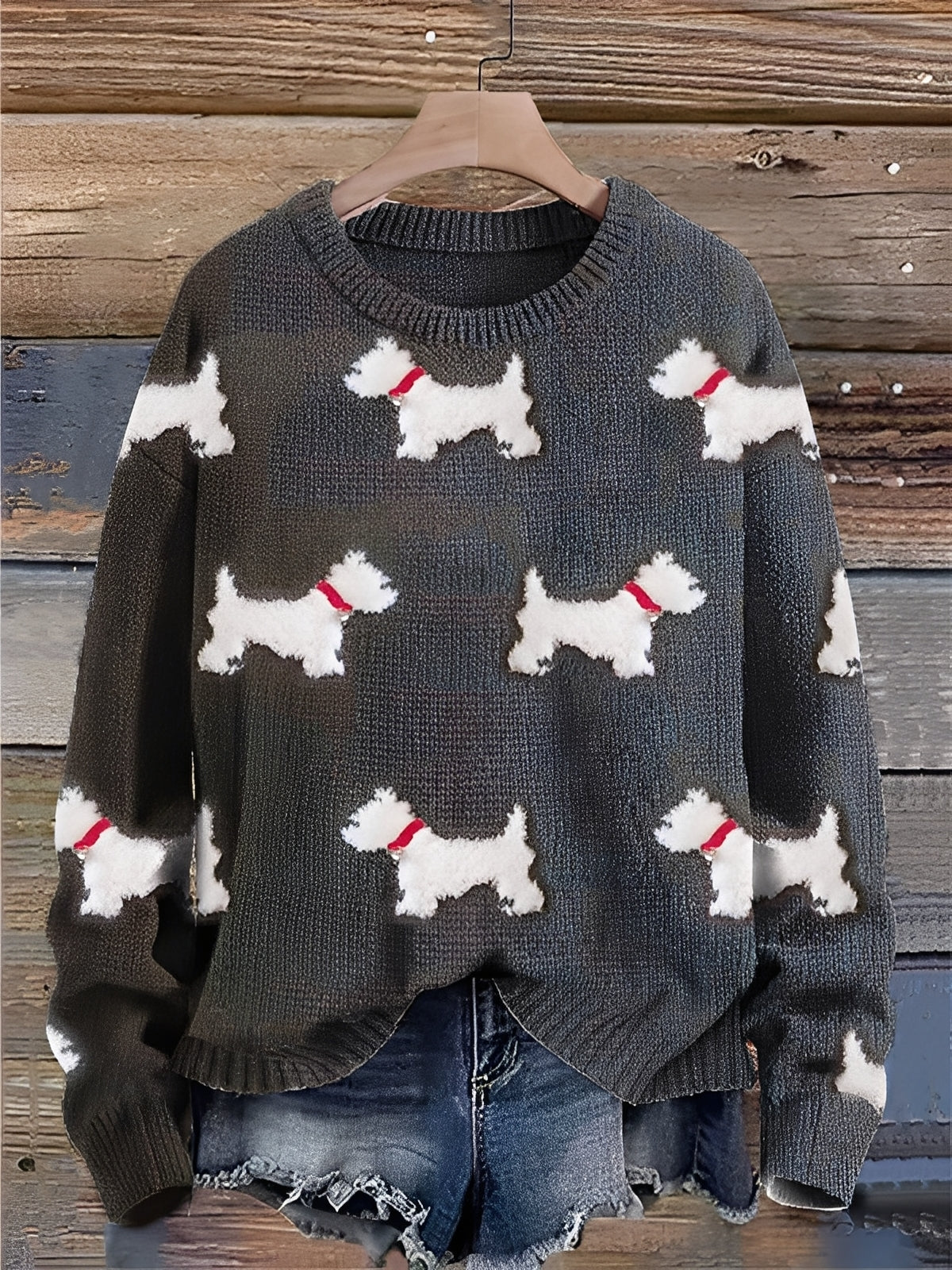 Tawnee - Pull en laine chaud avec imprimé pour femmes
