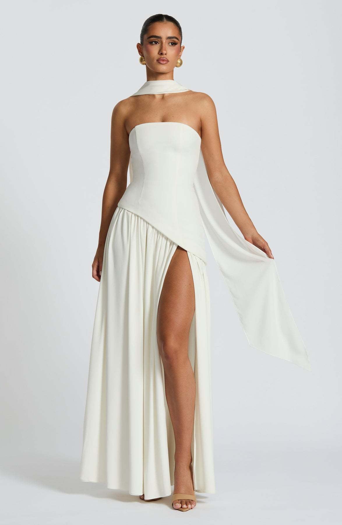 Maggie - Robe longue raffinée avec haut tube pour femmes