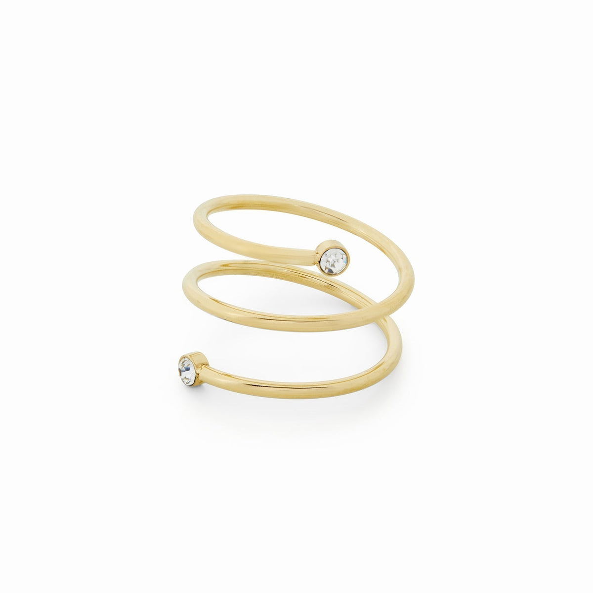 Riza – Bague spirale avec pierre