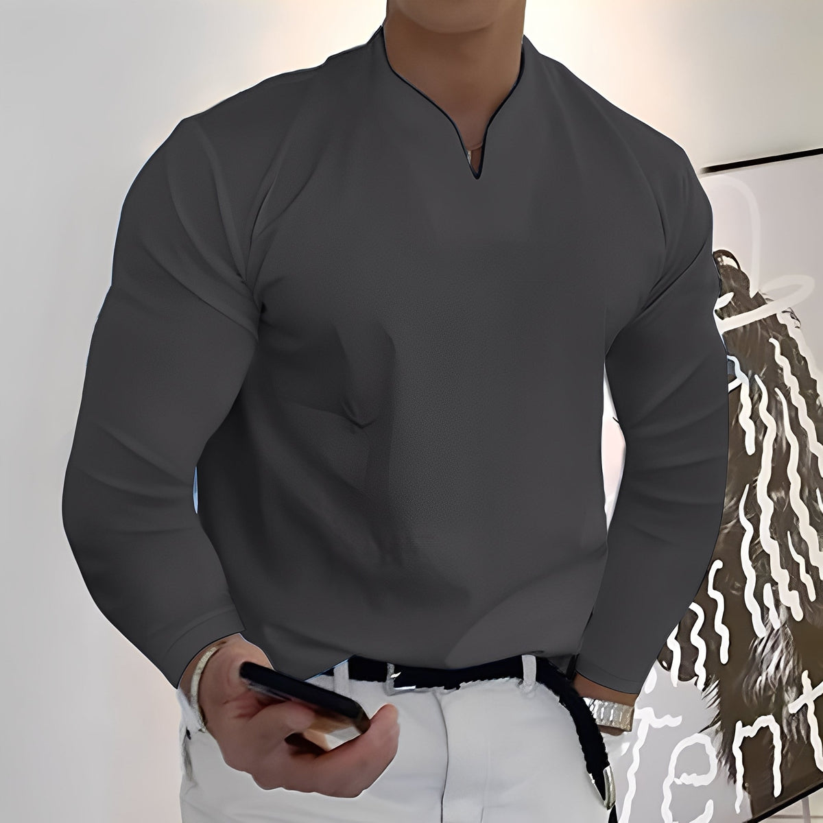 Corentin - Chemise pour homme manches longues et allure décontractée