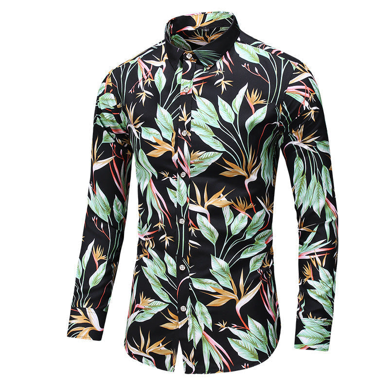 Dexter - Chemise imprimée à manches longues pour hommes et au style élégant