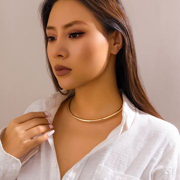 Collier Clavicule Anneau - Choker délicat en forme d'anneau