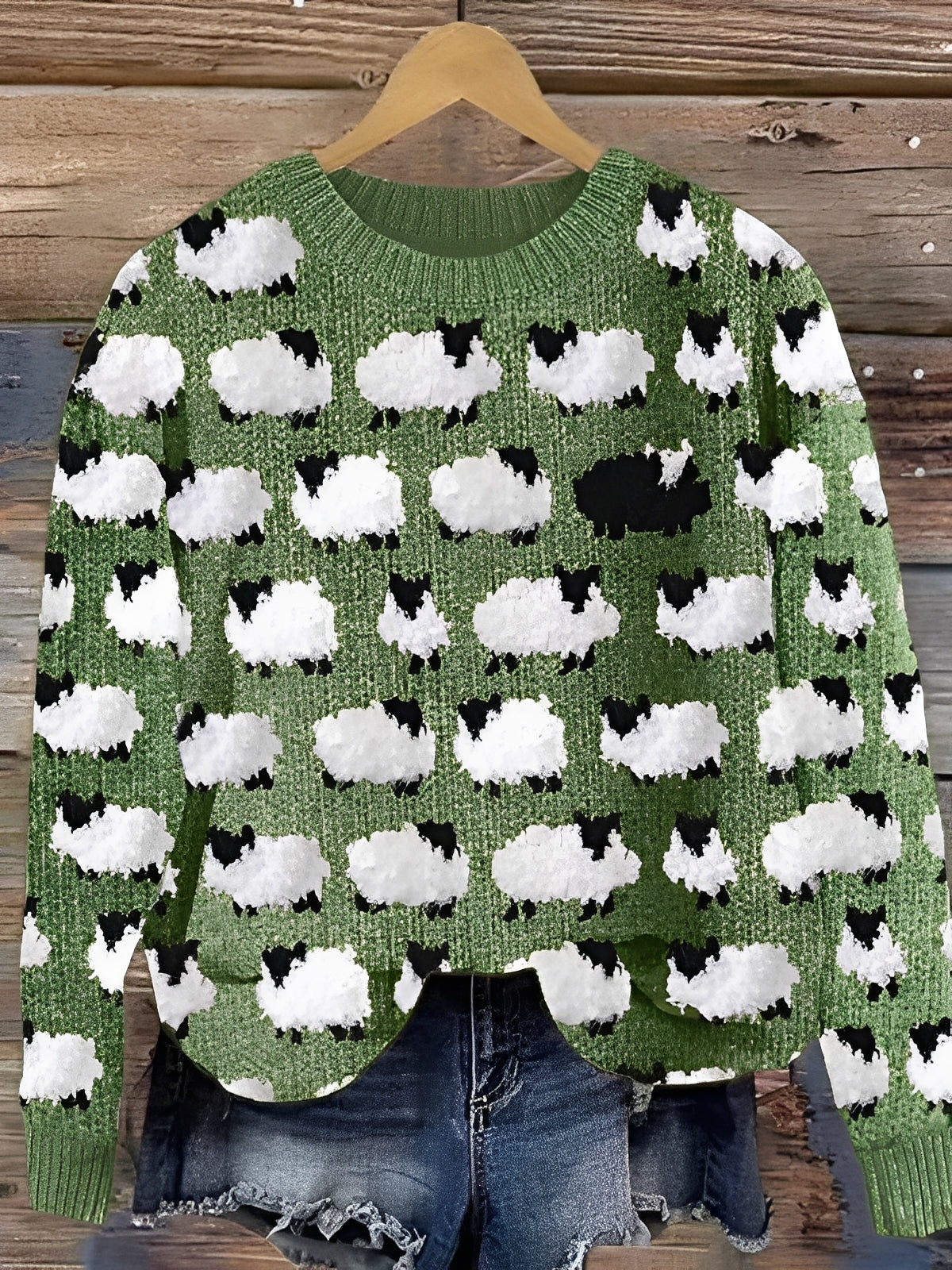Tawnee - Pull en laine chaud avec imprimé pour femmes