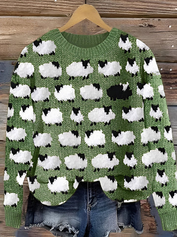 Tawnee - Pull en laine chaud avec imprimé pour femmes