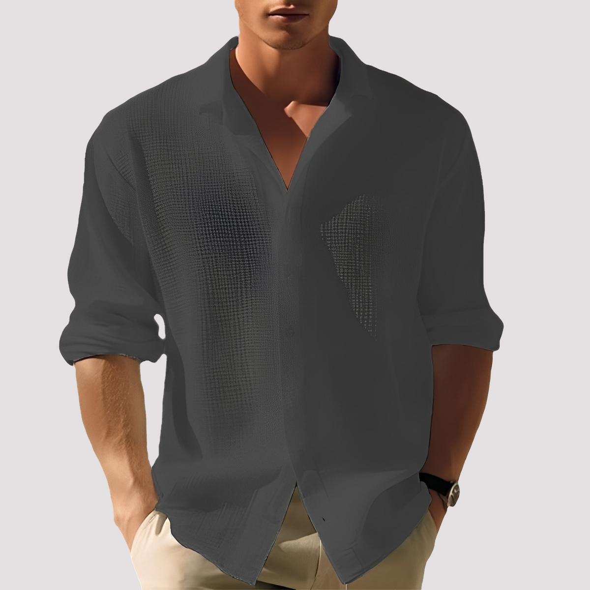 Ollie - Chemise agréable à boutons pour hommes