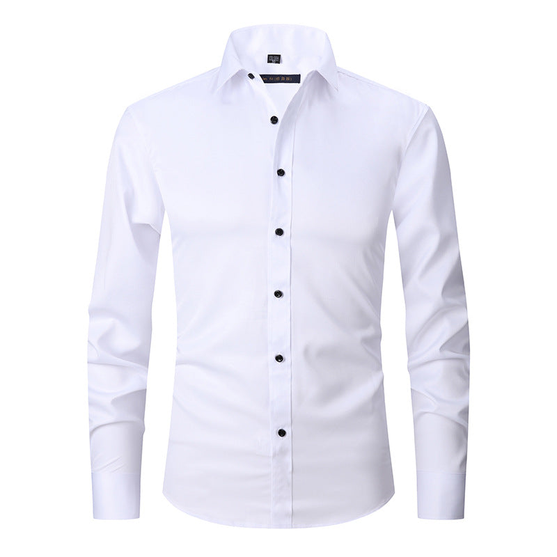 Ronan - Chemise formelle simple à manches longues pour hommes