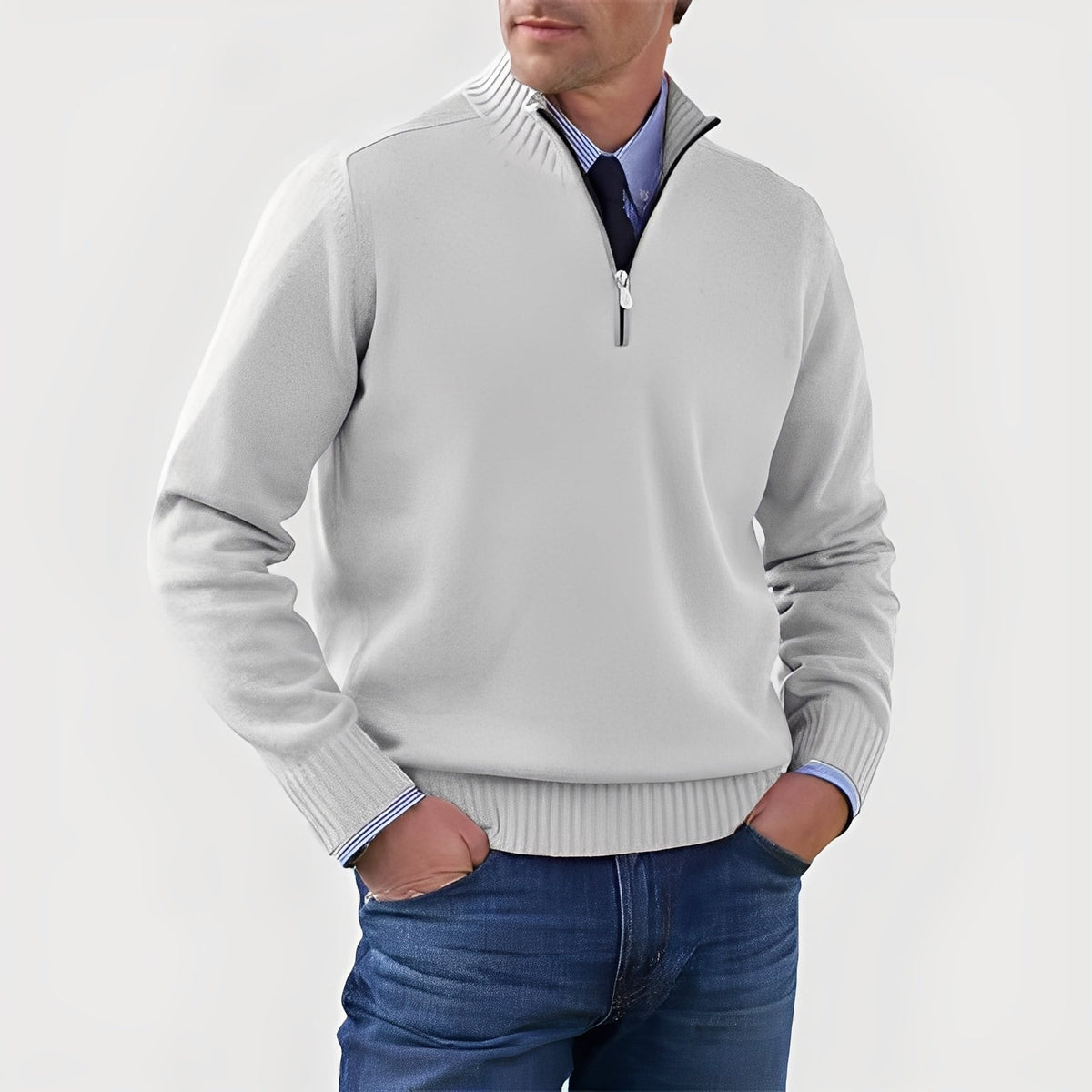 Nolan - Pull confortable avec demi-fermeture éclair