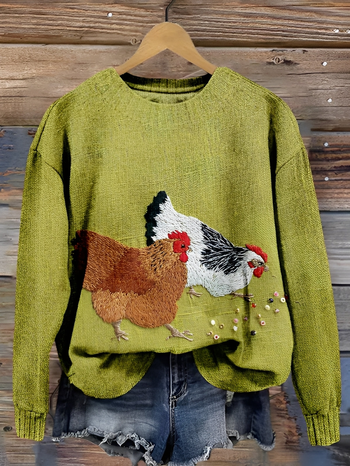 Tawnee - Pull en laine chaud avec imprimé pour femmes