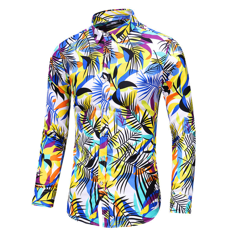 Dexter - Chemise imprimée à manches longues pour hommes et au style élégant