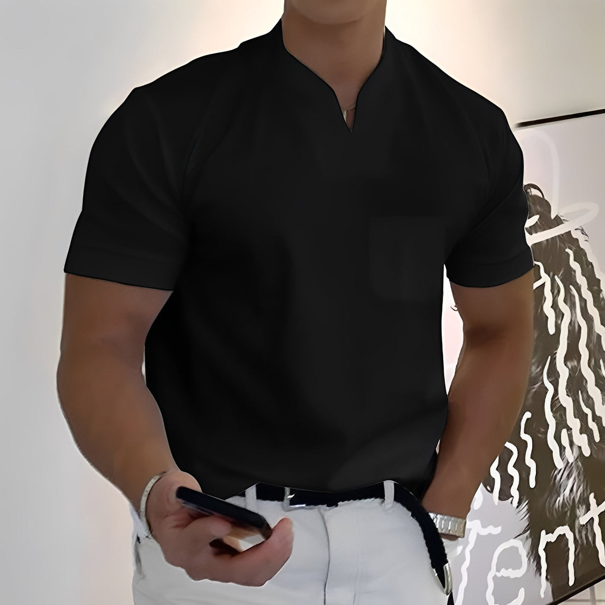 Joel - Chemise décontractée avec élastique pour hommes