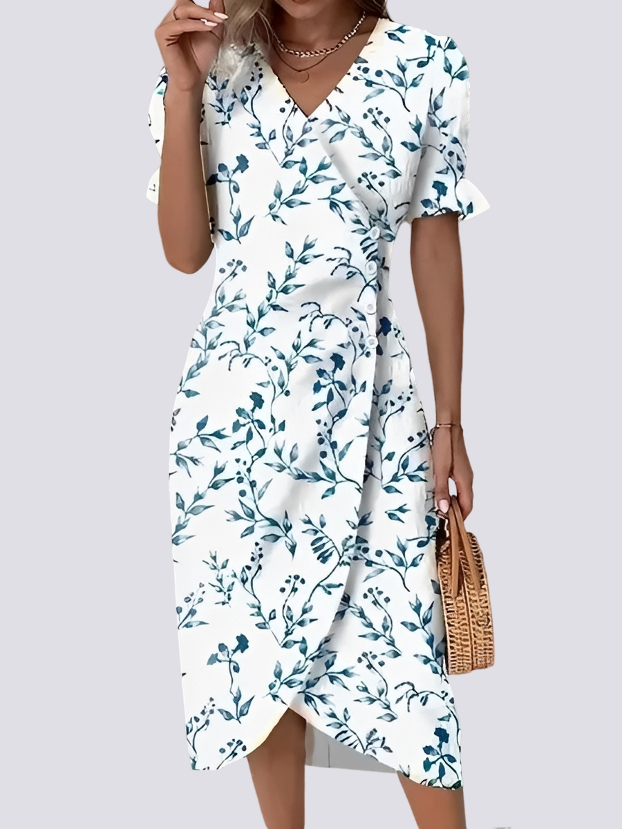 Fannie - Robe chic à imprimé floral pour femmes