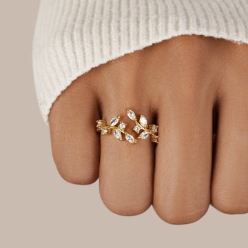 Aretha – Bague Liana Cristal en or 18K